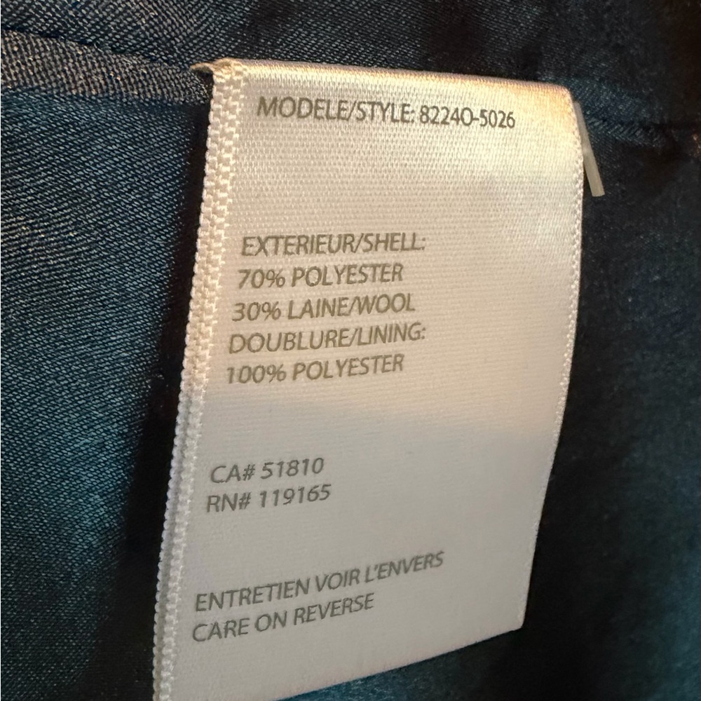 Tribal peacoat. Blue tones. Wool blend. Size 8. EUC - Picture 7 of 9